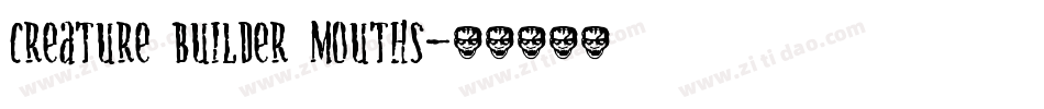 Creature Builder Mouths字体转换